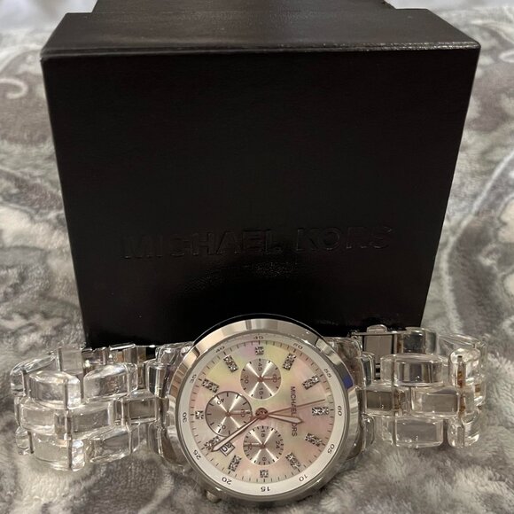 Michael Kors - Clear Bracelet Watch with Crystals - Picture 3 of 3